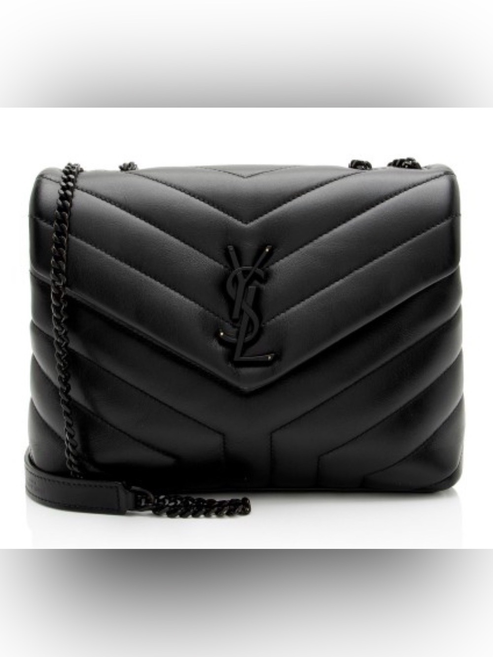 Saint Laurent Matelasse Calfskin Monogram LouLou Chain Small Shoulder Bag